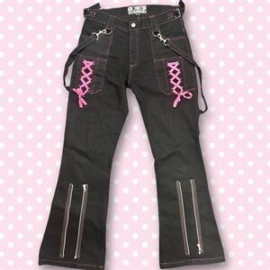 goth lace up bondage pants🖤💞
